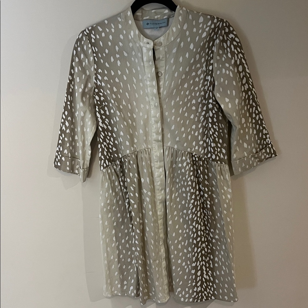 Tuckernuck Antelope Cream Patterned Button-Front … - image 7